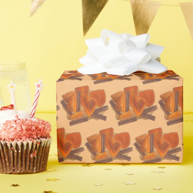 Calabaza en Tacha Mexican Candied Pumpkin Dessert Wrapping Paper (Birthday Party)