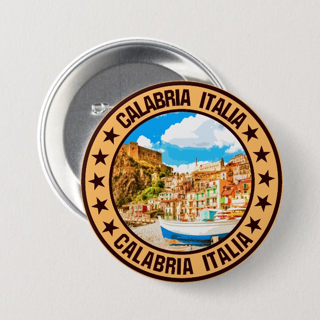 Calabria 7.5 Cm Round Badge (Front & Back)