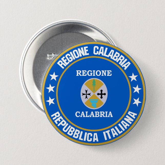 Calabria                                           7.5 cm round badge (Front & Back)