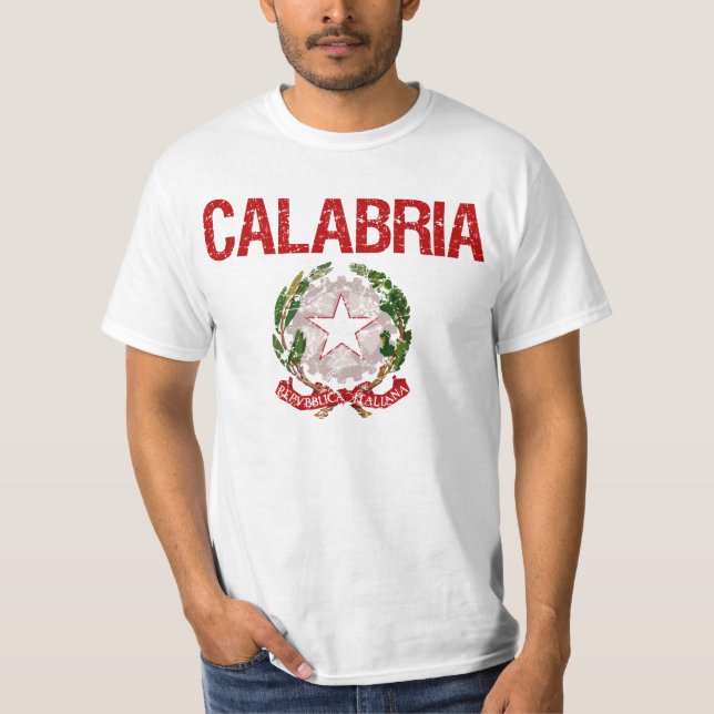 Calabria Italian Surname T-Shirt (Front)