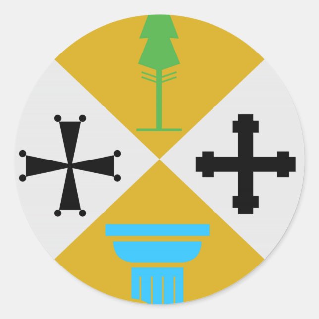 Calabria (Italy) Coat of Arms Classic Round Sticker (Front)