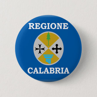 Calabria (Italy) Flag 6 Cm Round Badge