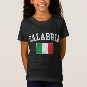 Calabria Italy Flag Italia Italian Vintage Distres T-Shirt