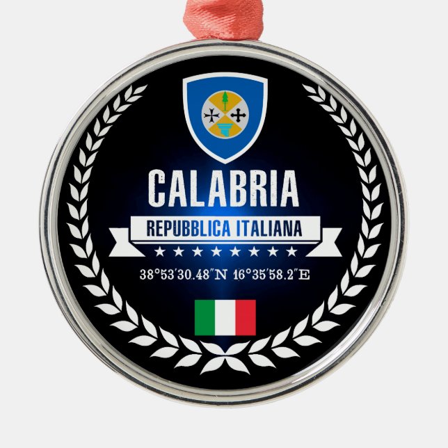 Calabria Metal Tree Decoration (Front)