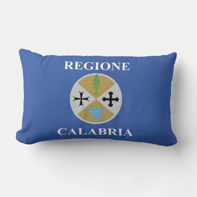 calabria regione region flag italy county magnets lumbar cushion (Front)