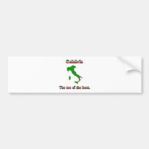 Calabria The Toe Of The Boot Bumper Sticker