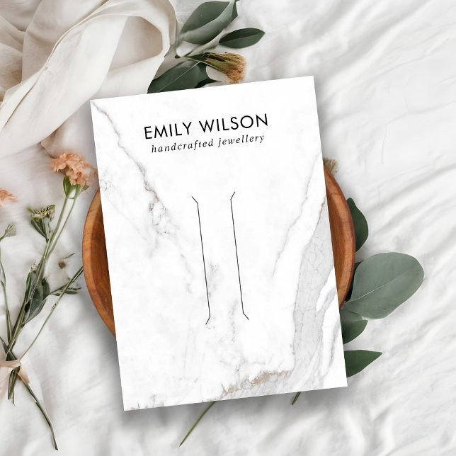 CALACATTA MARBLE TEXTURE HAIR CLIP DISPLAY CARD (Creator Uploaded)