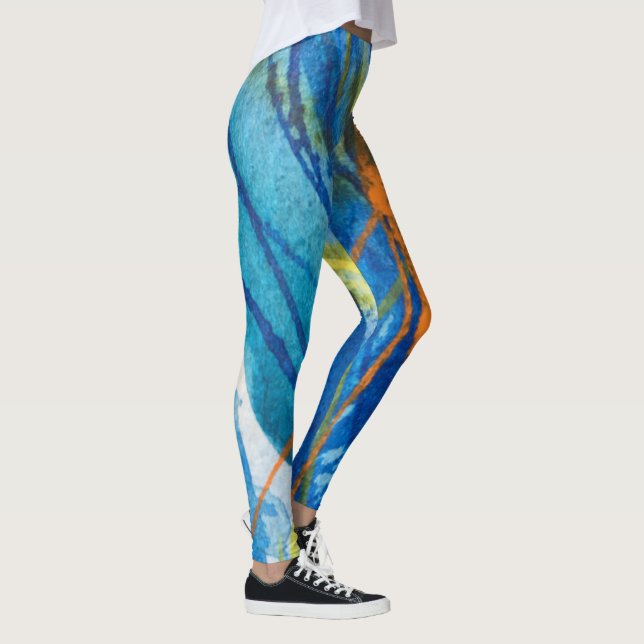 CALactive Blue Freestyle Yoga Leggings (Right)