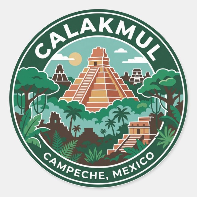 Calakmul Mexico Classic Round Sticker (Front)