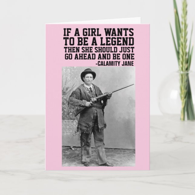 CALAMITY JANE COWGIRL BIRTHDAY GREETING CARDS (Front)