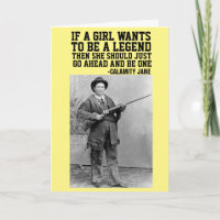 CALAMITY JANE COWGIRL BIRTHDAY GREETING CARDS