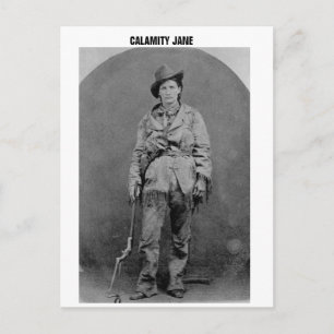 CALAMITY JANE HOLDING GUN POSTCARDS
