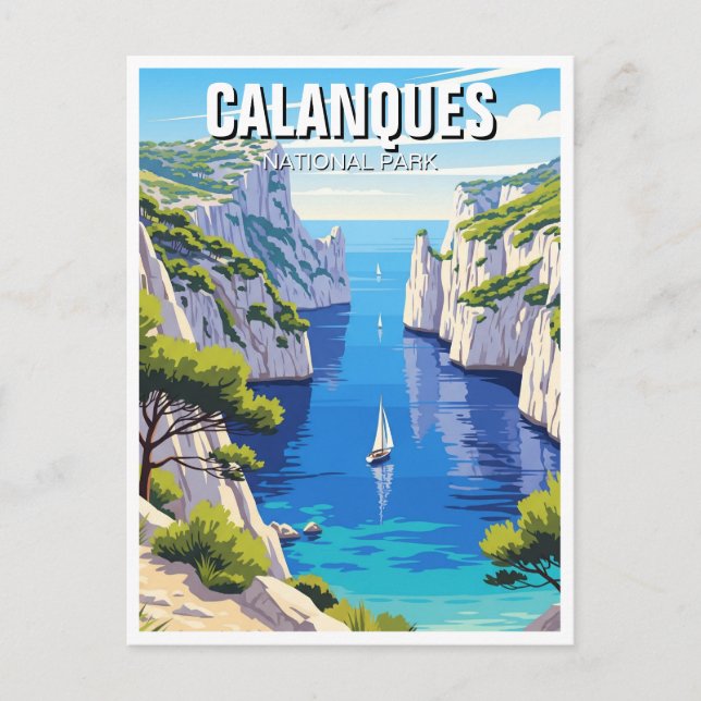 Calanques National Park France Travel Postcard (Front)