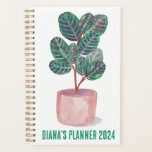 Calathea Prayer Plant Watercolor Houseplant CUSTOM Planner<br><div class="desc">Hello! I hope you like this original artwork design. Add your own text,  change the colours or fonts to personalise it. Check my shop for more designs. If you'd like something custom please let me know.</div>