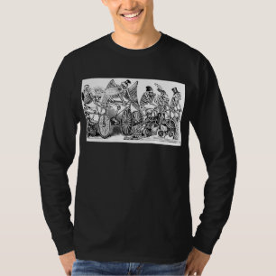 Calavera Bicyclists circa late 1800's Mexico T-Shirt