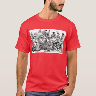 Calavera Bicyclists circa late 1800's Mexico T-Shirt
