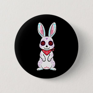 Calavera Bunny Rabbit Sugar Skull Day Of The 6 Cm Round Badge
