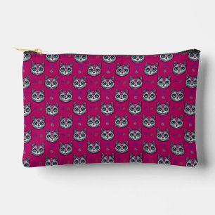 Calavera Cat Art Pattern Accessory Pouch