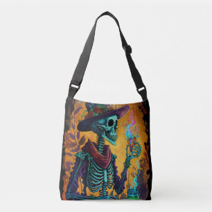 Calavera Cheers - Mexican Skeleton Art Crossbody Bag