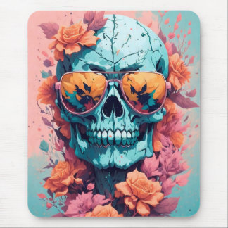 Calavera Floral Colorida Mouse Mat