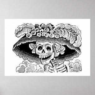 Calavera Garbancera by José Guadalupe Posada Poster