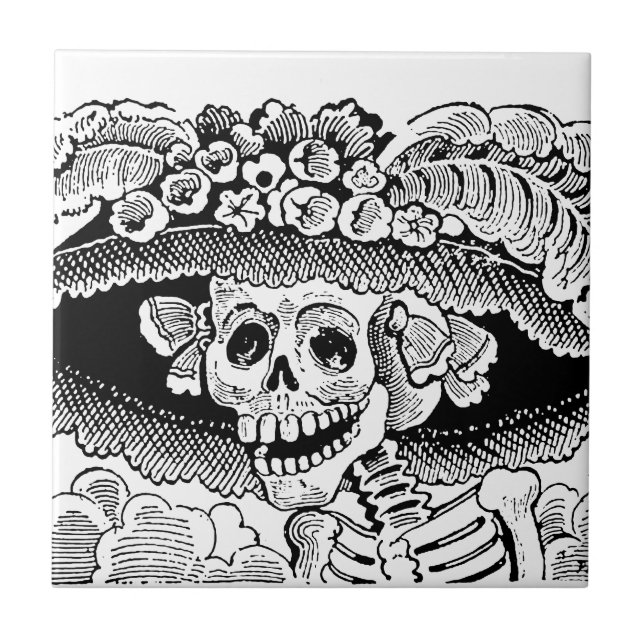Calavera Garbancera (Catrina) by José Posada Tile (Front)