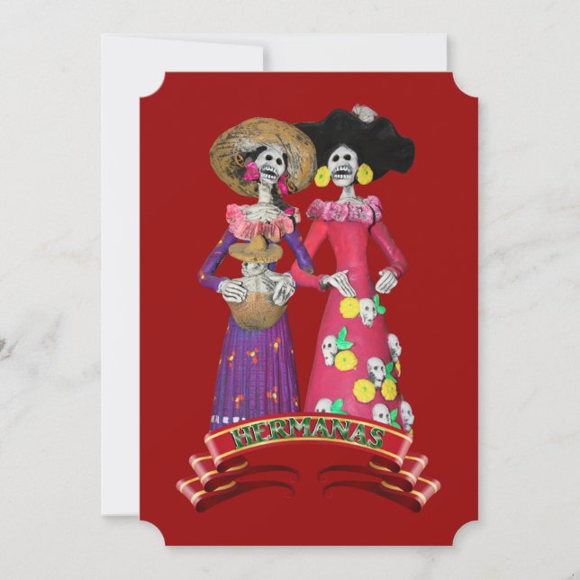 Calavera Hermanas Invitation (Front)