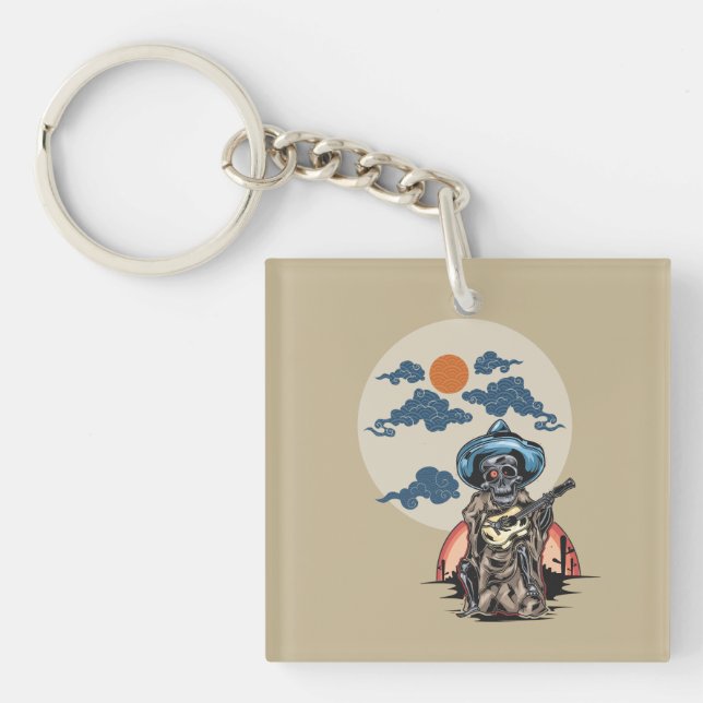 Calavera Jams: Dead Serious Beats Key Ring (Front)
