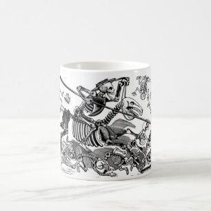 "Calavera of Don Quixote" circa early 1900's Coffee Mug
