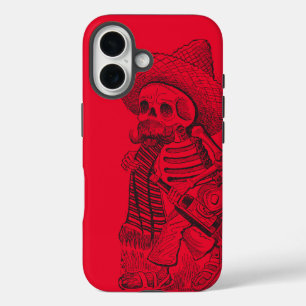 Calavera Red iPhone 16 Case
