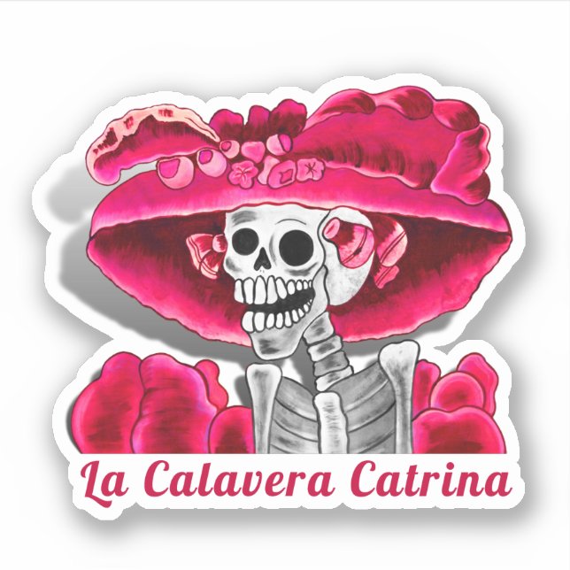 Calavera Red Dia De Los Muertos (Front)