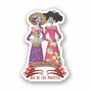 Calavera Sisters Dia De Los Muertos