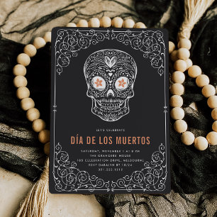 Calavera Skull Dia de los Muertos Party Invitation