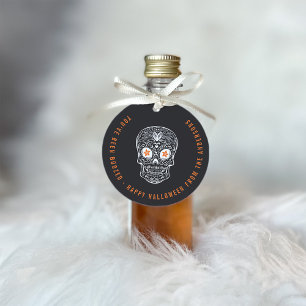 Calavera Skull You've Been Boozed Halloween Favour Tags