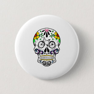 Calavera - Sugar Skull Cruiser Bike 6 Cm Round Badge