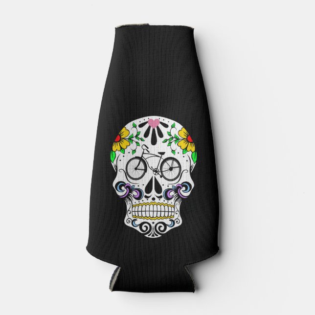 Calavera - Sugar Skull Cruiser Bike Bottle Cooler (Front)