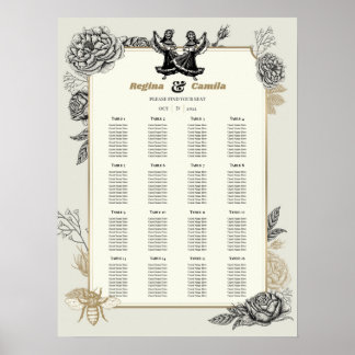 Calaveras (Lesbian) Wedding Seating Chart