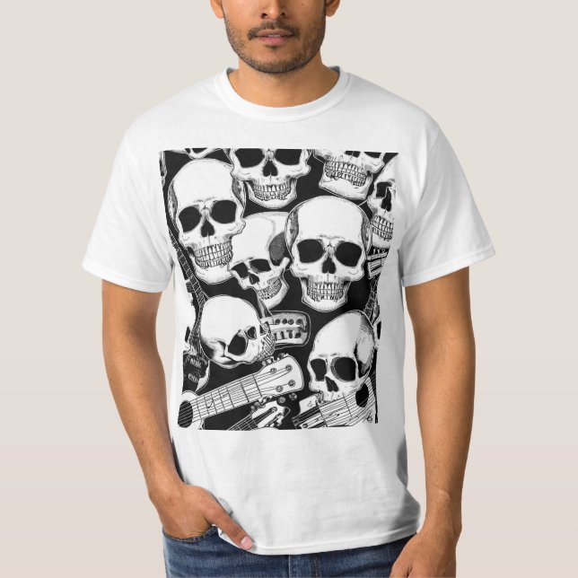 Calaveras Musicales: Ritmo y Vida T-Shirt (Front)