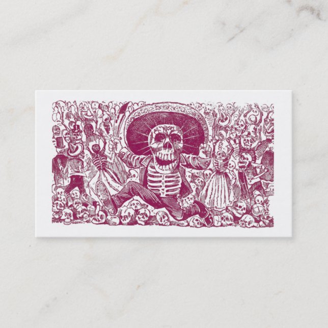 Calaveras Or Skull Profile Cards (Front)