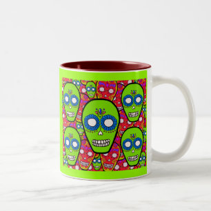 Calaveras Sugar Skulls Two-Tone Coffee Mug