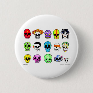 Calaveritas 6 Cm Round Badge