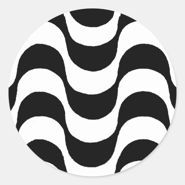 Calçadão de Copacabana Rio de Janeiro Brasil Classic Round Sticker (Front)