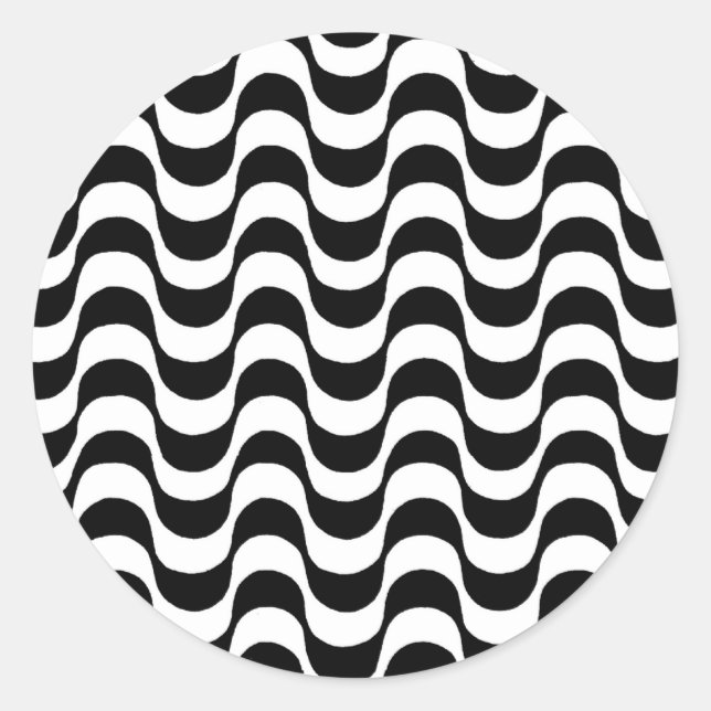 Calçadão de Copacabana Rio de Janeiro Brasil Classic Round Sticker (Front)