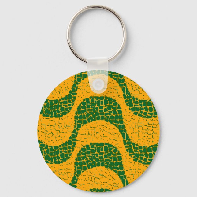Calçadão de Copacabana, Rio de Janeiro, Brasil Key Ring (Front)