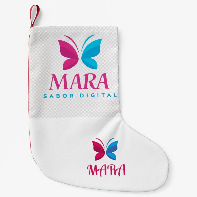 Calcetín Navideño – Decoración Clásica de Temporad Small Christmas Stocking (Front)