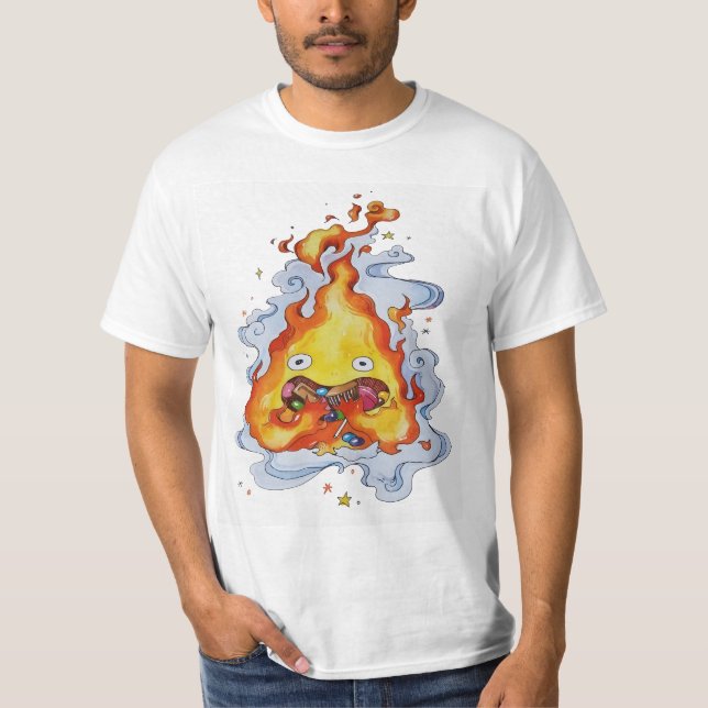 Calcifer fire cute T-Shirt (Front)