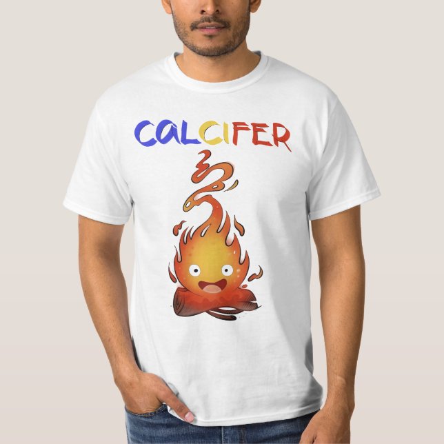 Calcifer fire redcalcifer,howls moving castle,dian T-Shirt (Front)