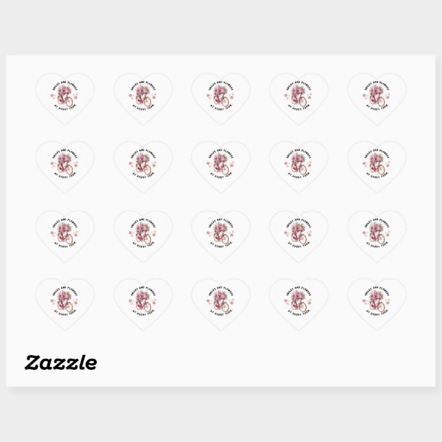 Calcomania, Heart shape with motivational phrase Sticker (Sheet)