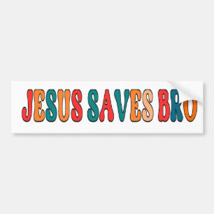 Calcomanía Para Auto Jesus saves brother Jesus Chr Bumper Sticker