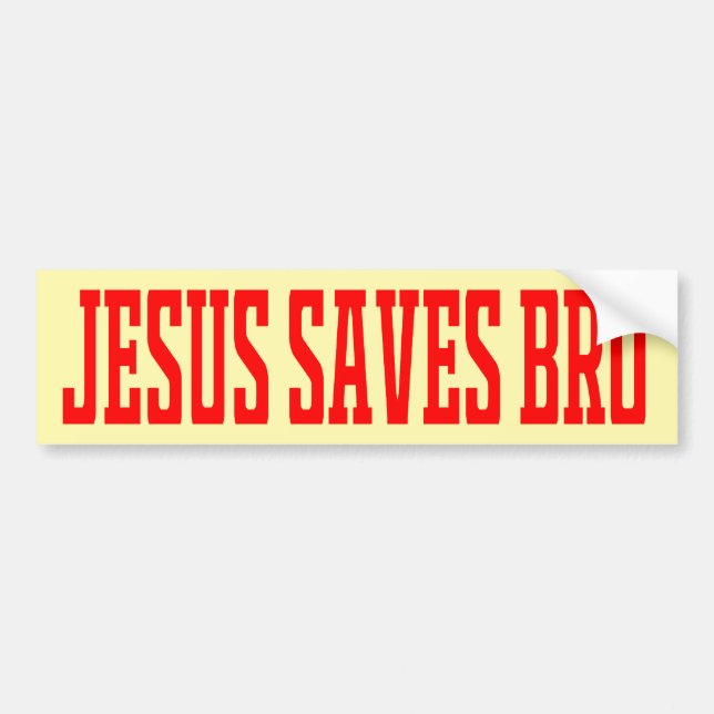 Calcomanía Para Auto Jesus saves brother Jesus Chr Bumper Sticker (Front)
